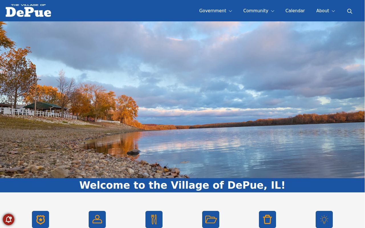 Village of DePue contact page used to request De Pue arrest records
